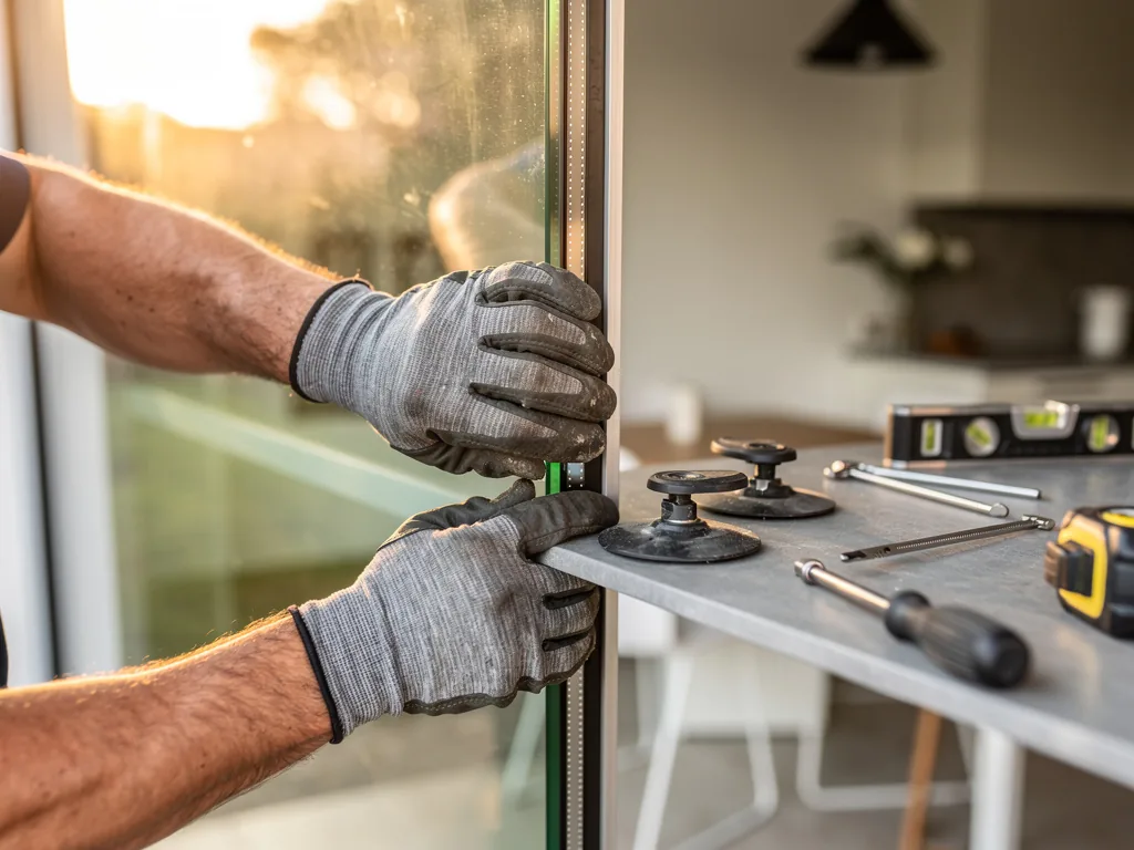 Intervention vitrier à Levallois-Perret 92300 : artisan au travail